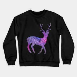 Watercolor galaxy deer Crewneck Sweatshirt